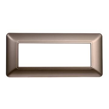Kompatible Abdeckrahmen Bticino Matix 6 module Kunststoff bronze-Farbe