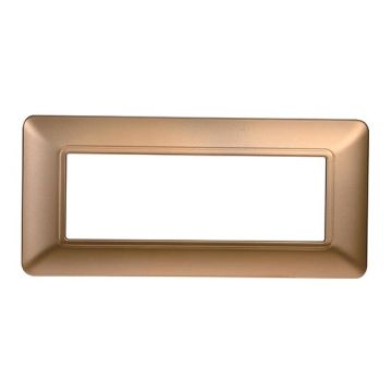 Kompatible Abdeckrahmen Bticino Matix 6 module Kunststoff gold Farbe