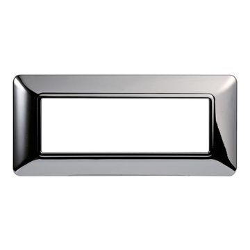 Kompatible Abdeckrahmen Bticino Matix 6 module Kunststoff chrom glänzend Farbe