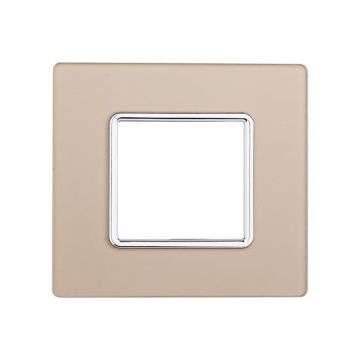 Kompatible Abdeckrahmen Bticino Matix 2 module Glas Gold Farbe