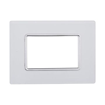 Kompatible Abdeckrahmen Bticino Matix 3 module Glas weiße Farbe