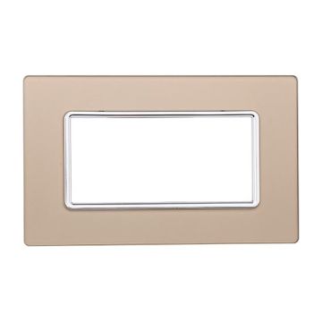 Kompatible Abdeckrahmen Bticino Matix 4 module Glas Gold Farbe