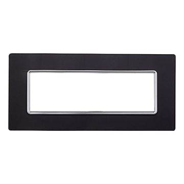 Kompatible Abdeckrahmen Bticino Matix 6 module Glas Schwarz Farbe