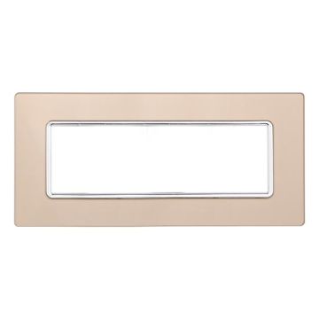 Kompatible Abdeckrahmen Bticino Matix 6 module Glas Gold Farbe