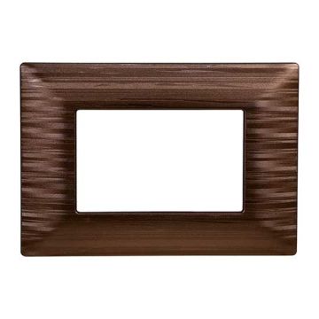 Kompatible Abdeckrahmen Bticino Matix 3 module Kunststoff satiniert Bronze Farbe