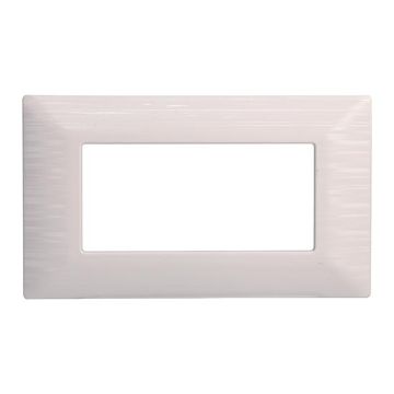 Kompatible Abdeckrahmen Bticino Matix 4 module Kunststoff Satinweiß Farbe