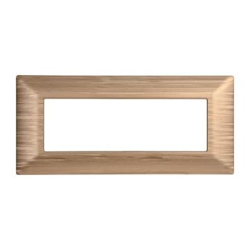 Kompatible Abdeckrahmen Bticino Matix 6 module Kunststoff satiniert Gold Farbe