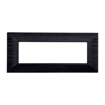 Kompatible Abdeckrahmen Bticino Matix 6 module Kunststoff satiniert schwarz Farbe