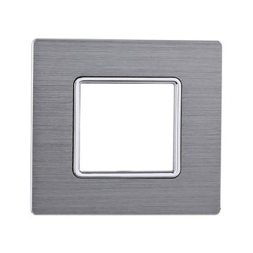 Kompatible abdeckrahmen Bticino Matix 2 module aluminium satiniert silber farbe