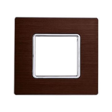 Kompatible abdeckrahmen Bticino Matix 2 module aluminium satiniert bronze-Farbe