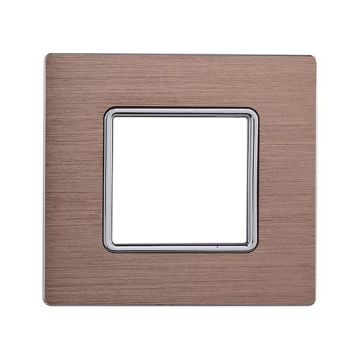 Kompatible abdeckrahmen Bticino Matix 2 module aluminium satiniert gold-Farbe