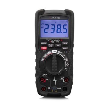 Industriell ultrabeständig Digitalmultimeter IP67 TRMS VFD CAT IV 600V, CAT III 1000V Uniks TITANIUMX