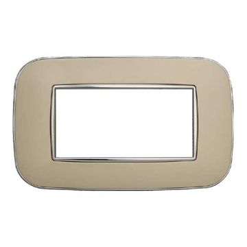 Kompatible abdeckrahmen Bticino Axolute 4 module kunststoff Sand farbe Orbis serie Moon Ettroit AN91409