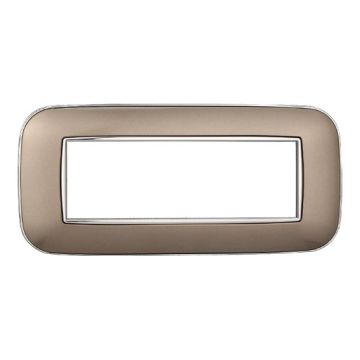 Kompatible abdeckrahmen Bticino Axolute 6 module kunststoff chrom glänzend farbe Orbis serie Moon Ettroit AN91613