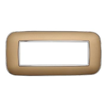 Kompatible abdeckrahmen Bticino Axolute 6 module kunststoff Gold farbe Orbis serie Moon Ettroit AN91611
