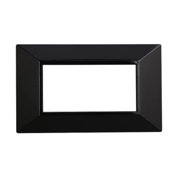 ETTROIT AN90402 4P Pyramidenplatte Moon Series, schwarze Farbe, kompatibel mit Bticino Axolute