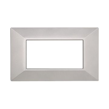 ETTROIT AN90406 4P Pyramidenplatte Moon Series, Farbe Silber, kompatibel mit Bticino Axolute