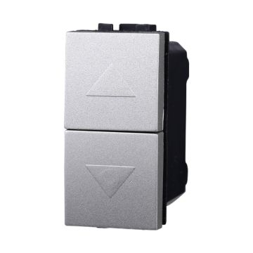 ETTROIT LG1204 Doppelter Verriegelungsschalter nach oben und unten, 10 A, graue Farbe, kompatibel mit Bticino Living International