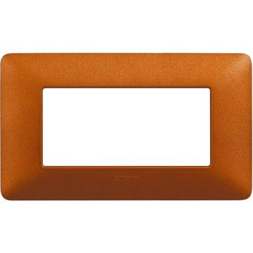 Bticino Matix 4-Sitzer-4P-Platte, erdrote Farbe AM4804TRT aus Technopolymer