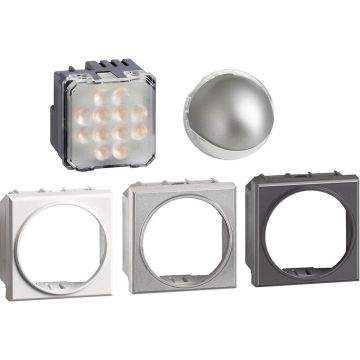 Bticino Axolute - 360° verstellbare Spotlampe H4360 in den Farben Weiß, Tech, Anthrazit - 2 Module