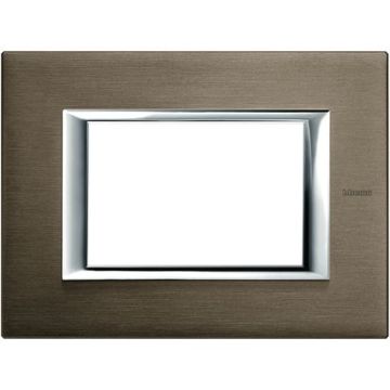 BTICINO HA4803BR rechteckige Platte 3 Module Axolute 3P Bronze-Serie BTICINO HA4803BR rechteckige Platte 3 Module Axolute 3P Bronze-Serie