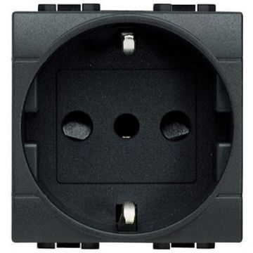Bticino L4140 Living International - Deutsch/Italienische Schuko-Standardsteckdose P30 16A 250Vac Anthrazit