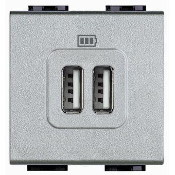 Bticino Living Light NT4285C2 LL - USB-Ladegerät 2 Tech-Buchsen