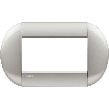 BTICINO LIVING LIGHT LL - 4P 4-Modul-Abdeckplatte, Farbe Tech-Grau