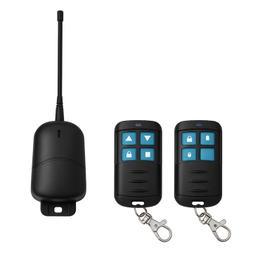 ETTROGATE Universelles 2-Kanal-Außenfunk-Kit für Torautomatisierung / Beleuchtung / Bewässerung mit 2 433 MHz IP55-Fernbedienungen