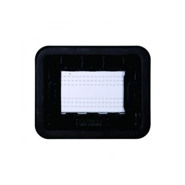 ETTROIT Platte mit Abdeckung 3P IP55 Hydrobox-Gehäuse kompatibel mit Bticino Living Farbe schwarz - LN2703