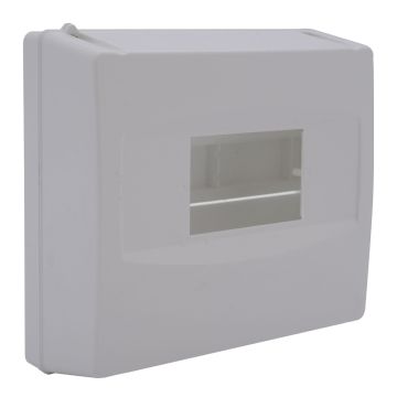 ETTROIT 8-Modul-Wandverteiler IP40 weiß RAL 91682 ohne Tür - DB101035