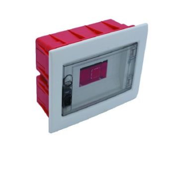 ETTROIT 8-Modul IP40 Unterputz-Elektroverteiler mit transparenter, rauchgrauer Tür - DB110908