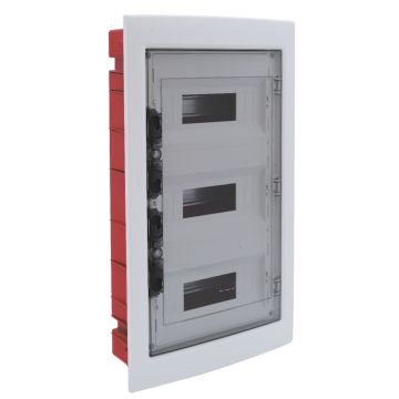 ETTROIT Unterputz-Elektroverteiler 36 Module IP40 mit transparenter Tür rauchgrau RAL 7030 - DB110936