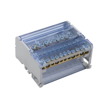 ETTROIT Modularer Verteiler 4-polig 11x4 Ausgänge (44 Löcher) 125A für Schalttafel - DB1200411