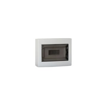 ETTROIT 12-Modul-Wandverteiler IP40, RAL 7030 Grau, mit getönter transparenter Tür - DB130912