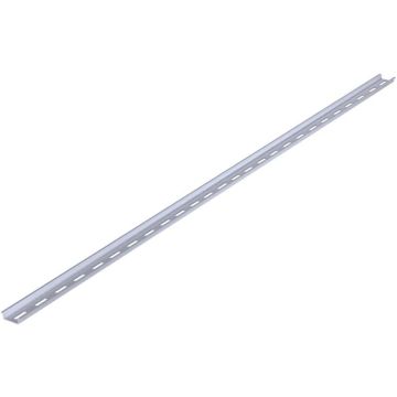 ETTROIT 1 Meter gelochte Omega-DIN-Schiene 35 x 15 mm aus verzinktem Stahl - DB14987