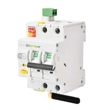 ETTROIT e-smart WIFI Magnetischer Thermoschalter 2P 230V 16A 6Ka TUYA 3 DIN Module - ESR3216