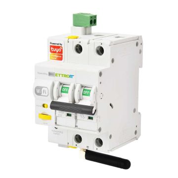 ETTROIT E-SMART WIFI Magnetischer Thermoschalter 2P 32A 6KA TUYA App 3 DIN-Module ESR3232