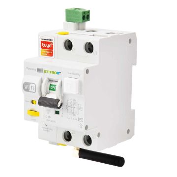 ETTROIT e-smart Leistungsschalter Wi-Fi Tuya RCBO 1P+N 16A 6Ka 30mA 230V/400V - ESR3516