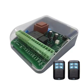 ETTROGATE Universal-Empfänger-Steuerplatine 433 MHz DC 12-24 V 2-Kanal-Relais Garagentor Toröffner Rollladen mit 2 Fernbedienungen einsatzbereit
