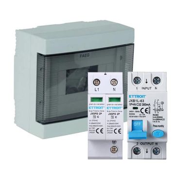 Einphasiges Wechselstrom-Feldpanel, 6-kW-Licht-Photovoltaik-System-Steuerpanel, 8 Module, wasserdicht IP40