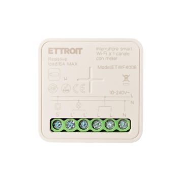 ETTROIT Mikromodul-Energiezähler / Intelligenter WLAN-Schalter 1 Kanal 10 A Unterputzmontage Tuya ETWF4008