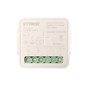 ETTROIT 1-Kanal Zigbee Smart Switch Mikromodul mit 16A Energiezähler Unterputzmontage ETZB4008