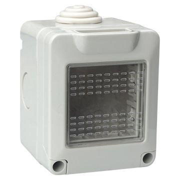 ETTROIT-Gehäuse mit Deckel, 2 Plätze, 2P, IP55, Kassette, kompatibel mit Vimar Plana – EV2602