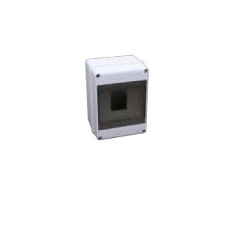 Wandschalttafel der Slim-Serie, 4/5 Module, grau RAL 7035, mit rauchtransparenter Tür 118 x 158 x 94 mm, IP65 FAEG - FG14205
