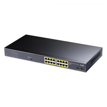 Netzwerk-Switch 16-Port PoE+ Gigabit + 2-Port Uplink Gigabit SFP 200W Non-Management Cudy GS1020PS2
