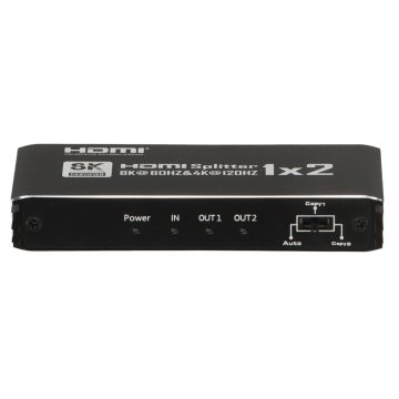 Pawonik Splitter HDMI 2.1 1 Eingang 2 Ausgänge 8K 4K UHD HDR HDCP 2.3 EDID HDMI-SP1-8K