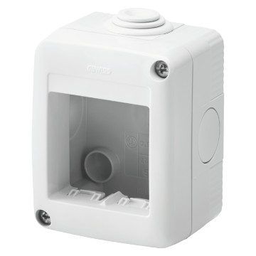 GEWISS Container für Systemgeräte - geschützt - 2 Plätze - Grau RAL 7035 - IP40 GW27002