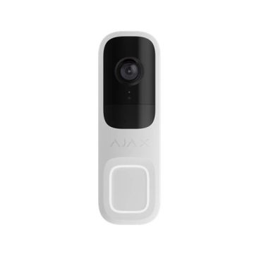 Ajax DoorBell 4MP Smart Video-Türklingel, AI Wi-Fi, Nachtsicht und Zwei-Wege-Audio für den Innenbereich, Weiß 66390