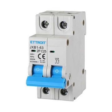 ETTROIT JX122560 Automatischer Schutzschalter 2P 25A 220V 2 DIN-Module